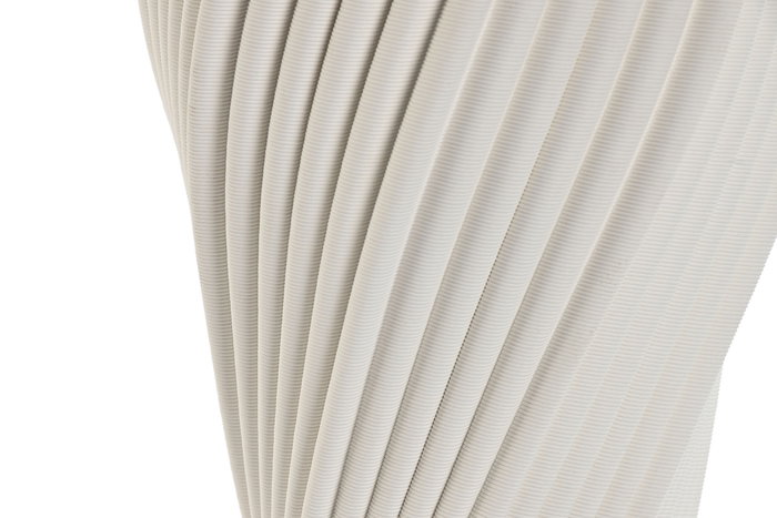 DKD Home Decor Jarron Decorativo Moderno de Gres Blanco para Salón | Vaso de Decoración para el Hogar | 16 Ancho x 16 Largo x 40 Alto cm