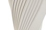 DKD Home Decor Jarron Decorativo Moderno de Gres Blanco para Salón | Vaso de Decoración para el Hogar | 16 Ancho x 16 Largo x 40 Alto cm