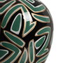 Jarrón Negro-Verde Porcelana Decoración 28 X 28 X 34 cm