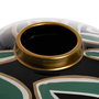 Jarrón Negro-Verde Porcelana Decoración 28 X 28 X 34 cm