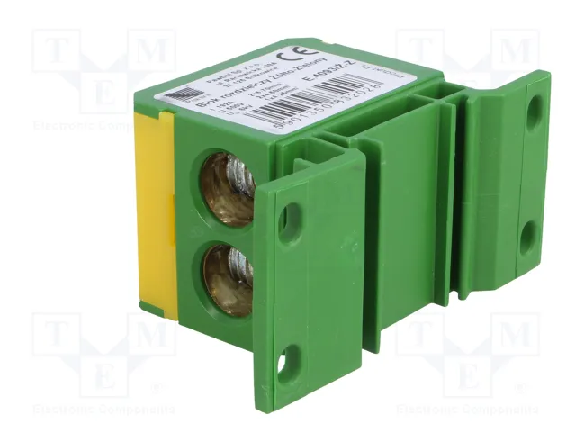 PAWBOL Bloque de Distribución 160A 600V Amarillo-Verde