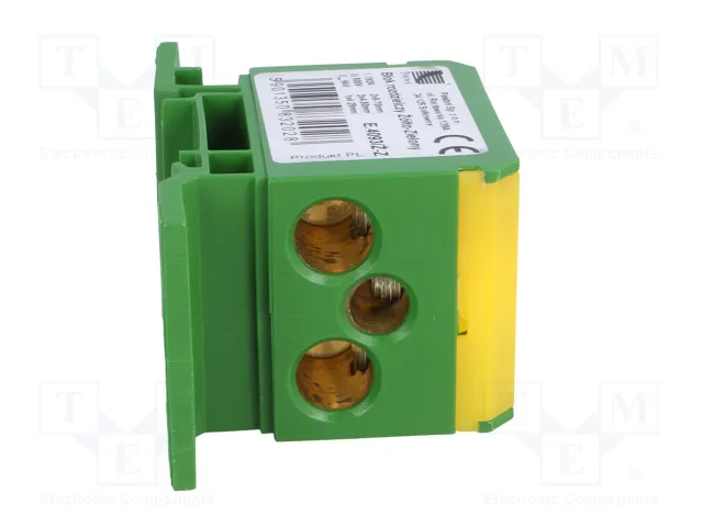 PAWBOL Bloque de Distribución 160A 600V Amarillo-Verde