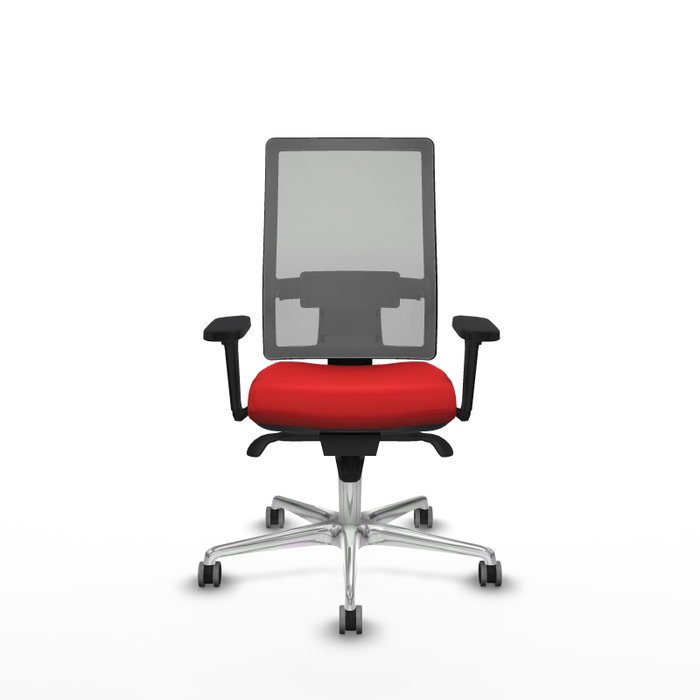 PIQUERAS Y CRESPO Silla de oficina Horna con mecanismo Sincro, Rojo y Gris PIQUERAS Y CRESPO Silla de oficina Horna con mecanismo Sincro, Rojo y Gris