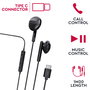 Myway Auriculares Mwhph0033 Negros con Cable y Conexión USB Tipo C