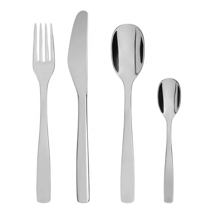 Alessi Set de cubiertos Amici de 24 piezas plata