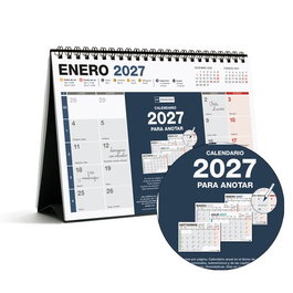 MIQUELRIUS Calendario de sobremesa Design A5 completo mensual para escribir 2027
