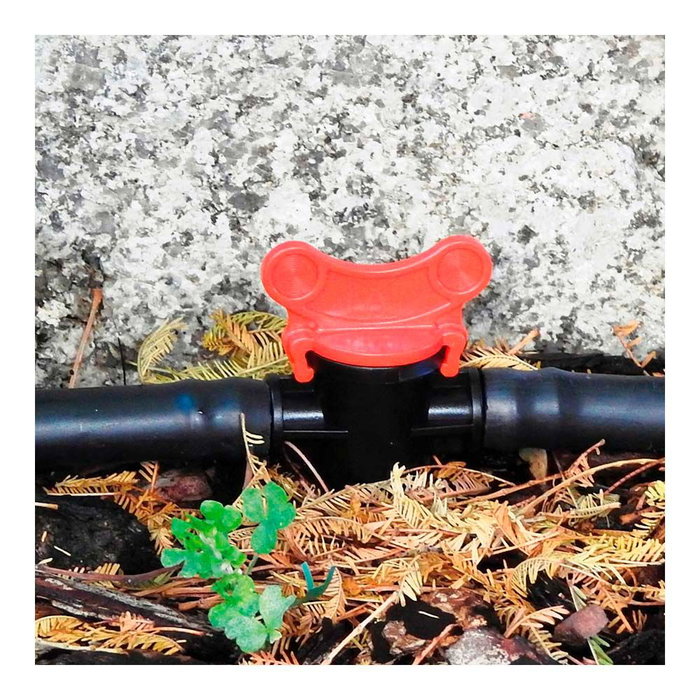 Blue Bird-Altadex Válvulas 16 mm para Riego Polipropileno Anti UV Color Negro/Rojo 2 Unidades