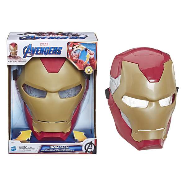 Hasbro Máscara Electrónica de Iron Man HAS1721206321494 con Visera Móvil y Efectos de Luz para Niños