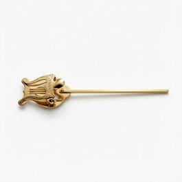 Samba Atril Recto Pinza Ancha 16cm Dorado