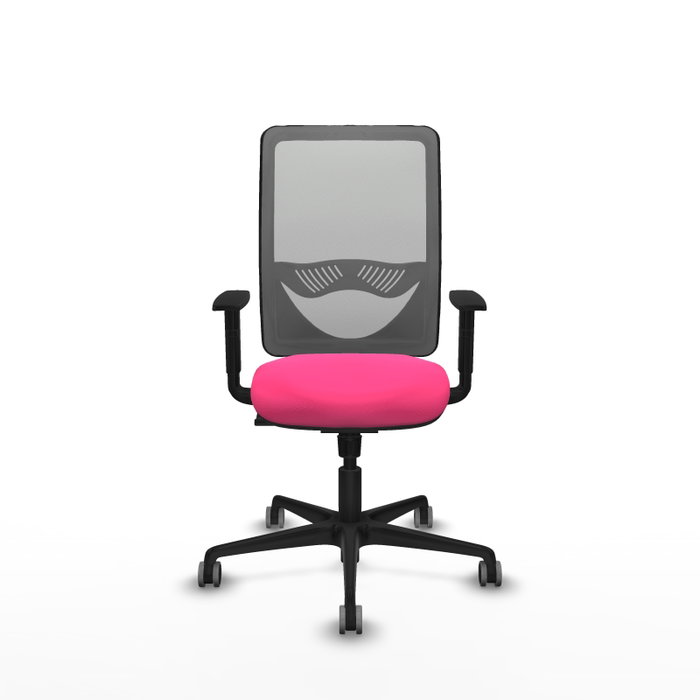PIQUERAS Y CRESPO Silla de oficina Zulema con mecanismo Sincro, Rosa y Gris