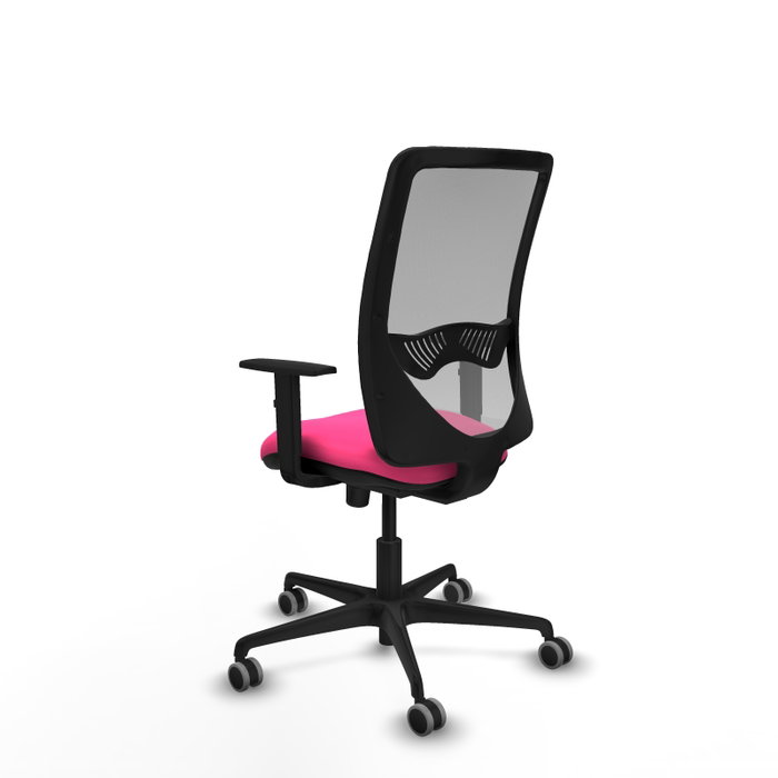 PIQUERAS Y CRESPO Silla de oficina Zulema con mecanismo Sincro, Rosa y Gris