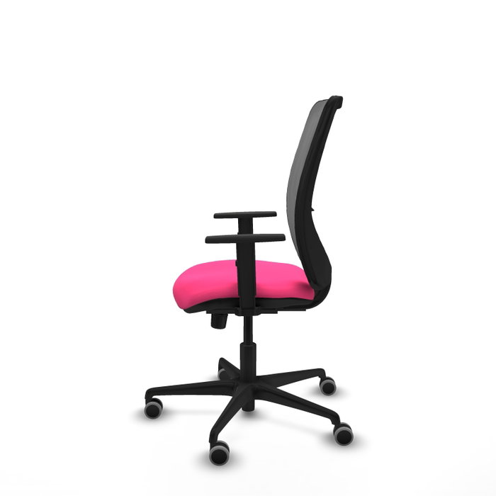 PIQUERAS Y CRESPO Silla de oficina Zulema con mecanismo Sincro, Rosa y Gris