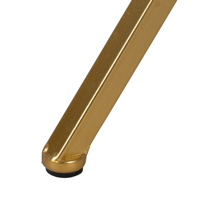 Mesita Dorado Metal-Cristal Decoración 51 X 49 X 71,30 cm