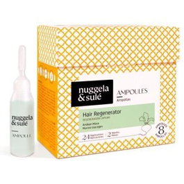 Nuggela & Sulé Ampolla Regenerador Capilar Tratamiento - 8 Unidades, Aumenta Grosor y Densidad del Cabello hasta 30%