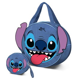 Disney Lilo y Stitch Bolsa de Playa + Neceser Jumbo Face Azul