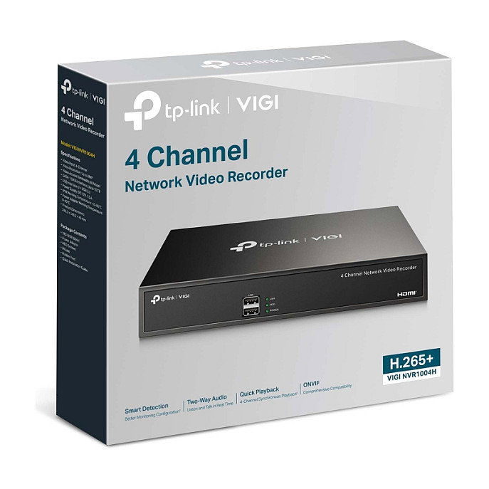 TP-Link VIGI NVR1004H NVR de 4 Canales Negro