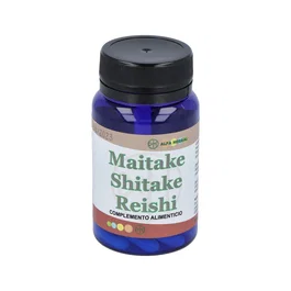 ALFA HERBAL Maitake Shitake Reishi 30Cap - Suplemento de 3 Hongos para el Sistema Inmunológico - 30 Cápsulas