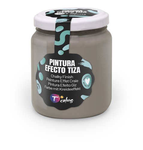 Tcolors Pintura Efecto Tiza Gris Humo 175 ml Tcolors Pintura Efecto Tiza Gris Humo 175 ml