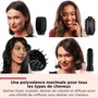 Revlon Multiestilizador 4 en 1 RVDR5373E para Cabello Rizado/a, 4 Ajustes de Temperatura, Negro