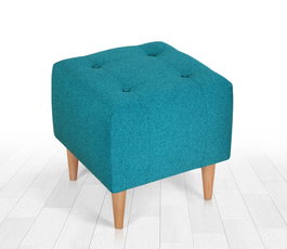 Atelier Del Sofa Puf Terciopelo Turquesa Algodón 43x43x43 cm