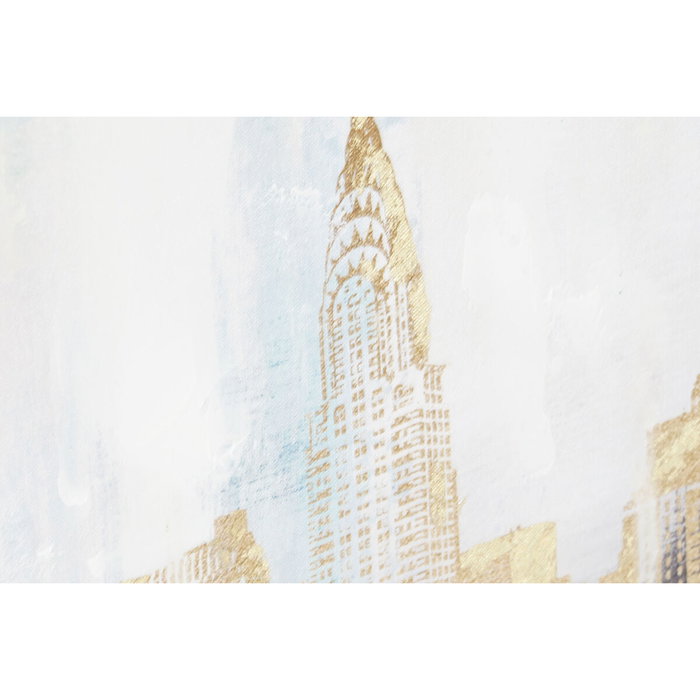 DKD Home Decor Set de 2 Cuadros Lienzo New York 80x60 cm Azul y Dorado DKD Home Decor Set de 2 Cuadros Lienzo New York 80x60 cm Azul y Dorado