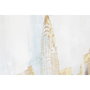 DKD Home Decor Set de 2 Cuadros Lienzo New York 80x60 cm Azul y Dorado