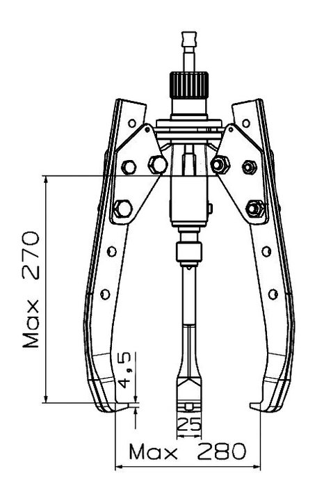 Extractor Hidráulico Autocentrante Forza 270X280