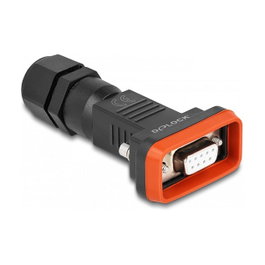 DeLOCK Conector D-Sub 9 pines hembra con carcasa IP67 resistente al agua 87803
