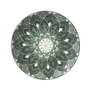 Home Deco Factory Vajilla Porcelana 12 Piezas Mandala Verde - 4 Platos 19cm, 4 Platos 20cm, 4 Platos 27cm - Apto Microondas y Lavavajillas