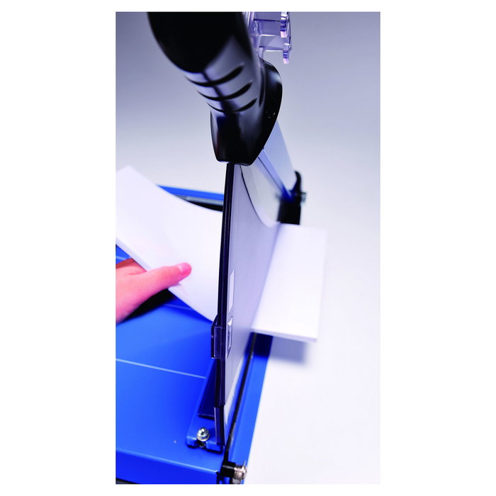 Olympia G 3640 Cortadora de Papel y Guillotina Manual para Formato A4, Capacidad 40 Hojas, 36 cm, Negro/Azul