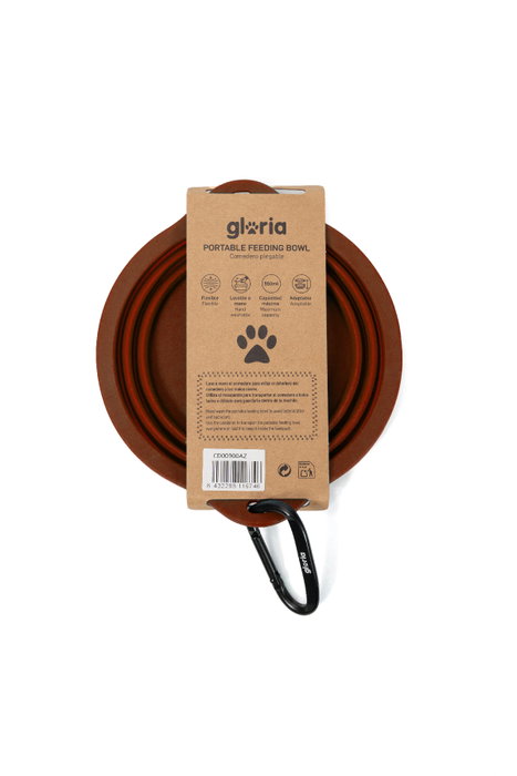 Gloria Comedero Plegable 550 mL Rojo (Set de 120)
