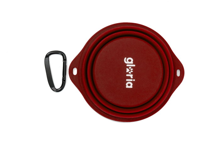 Gloria Comedero Plegable 550 mL Rojo (Set de 120)