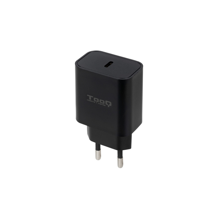 TOOQ TQWC-PDUSBC20B Cargador de Pared USB-C PD 20W Negro para Carga Rápida Compatible Universalmente