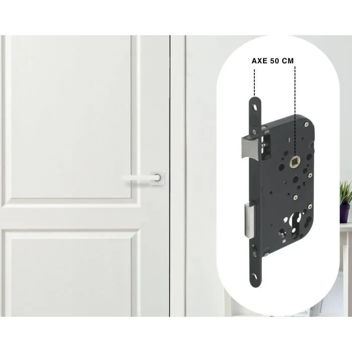 Yale Cerradura de embutir Y60R-A50/N con agujero para cilindro