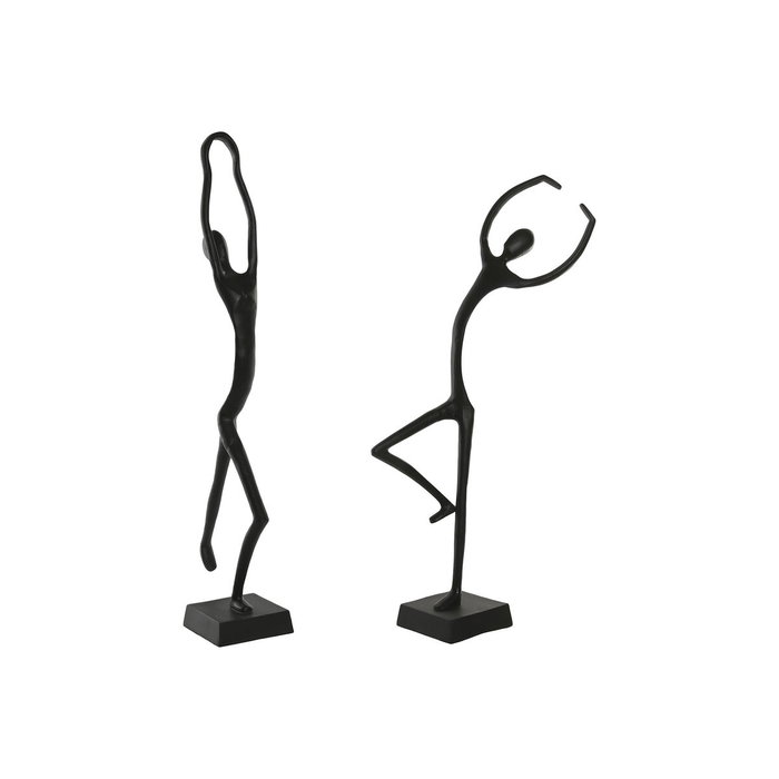 DKD Home Decor Figura de Aluminio Baile Surtido de 2 Piezas Negra DKD Home Decor Figura de Aluminio Baile Surtido de 2 Piezas Negra