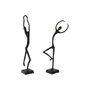 DKD Home Decor Figura de Aluminio Baile Surtido de 2 Piezas Negra