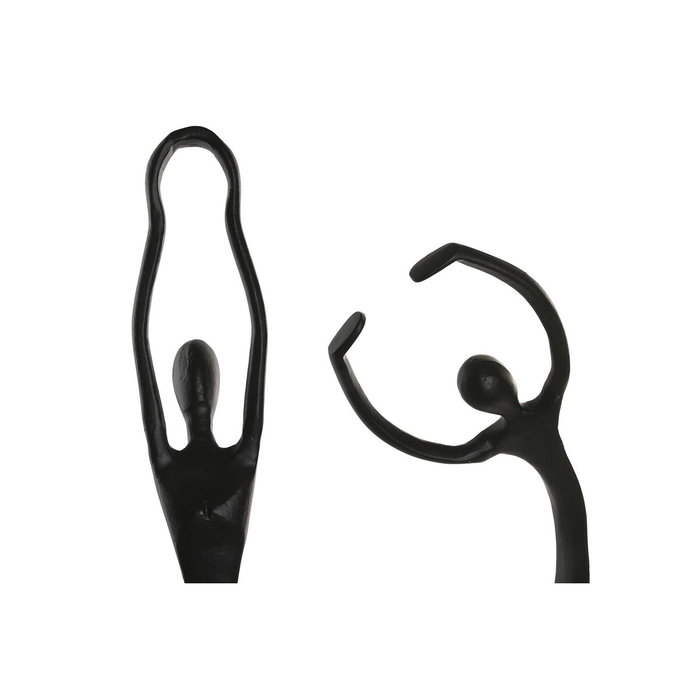 DKD Home Decor Figura de Aluminio Baile Surtido de 2 Piezas Negra DKD Home Decor Figura de Aluminio Baile Surtido de 2 Piezas Negra