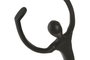 DKD Home Decor Figura de Aluminio Baile Surtido de 2 Piezas Negra