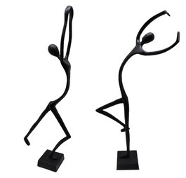 DKD Home Decor Figura de Aluminio Baile Surtido de 2 Piezas Negra