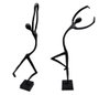 DKD Home Decor Figura de Aluminio Baile Surtido de 2 Piezas Negra