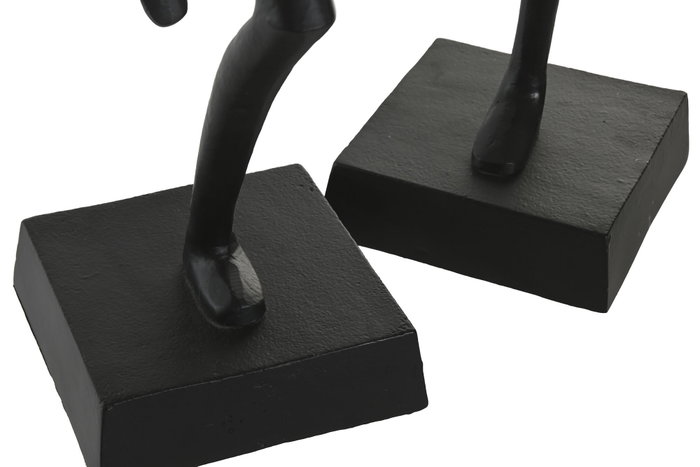 DKD Home Decor Figura de Aluminio Baile Surtido de 2 Piezas Negra DKD Home Decor Figura de Aluminio Baile Surtido de 2 Piezas Negra