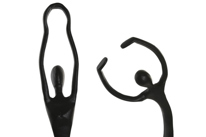 DKD Home Decor Figura de Aluminio Baile Surtido de 2 Piezas Negra DKD Home Decor Figura de Aluminio Baile Surtido de 2 Piezas Negra