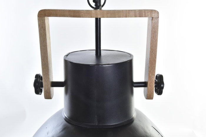 DKD Home Decor Lámpara de Techo Metal y Mango Negro y Marrón