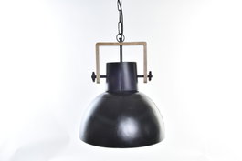 DKD Home Decor Lámpara de Techo Metal y Mango Negro y Marrón