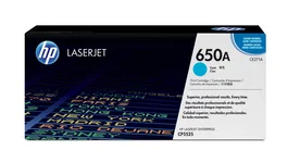 HP Cartucho de tóner original LaserJet 650A cian