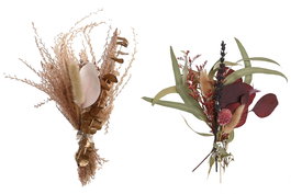 DKD Home Decor Ramo Shabby Malva Crema 4.5 x 22.5 x 9.5 cm (6 Unidades)