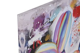 DKD Home Decor Cuadro Moderno Multicolor Perro Lienzo MDF 80 x 80 x 3 cm (2 Unidades)