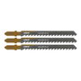 Wolfcraft Hojas de sierra de calar HCS con vástago en T, corte rápido, 50 mm, 3 uds