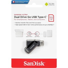 SanDisk Ultra Dual Drive Go 512 GB USB Type-C y USB-A