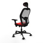 PIQUERAS Y CRESPO Silla de oficina Jorquera con mecanismo Sincro/Traslack Rojo y Gris